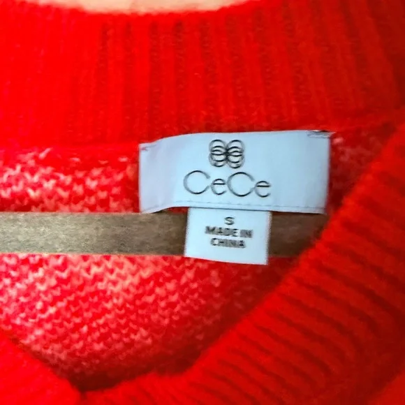 ♥️🩷♥️ 465 new Cece oversize heart sweater Valentine’s Day small ( no tag) - Picture 4 of 5